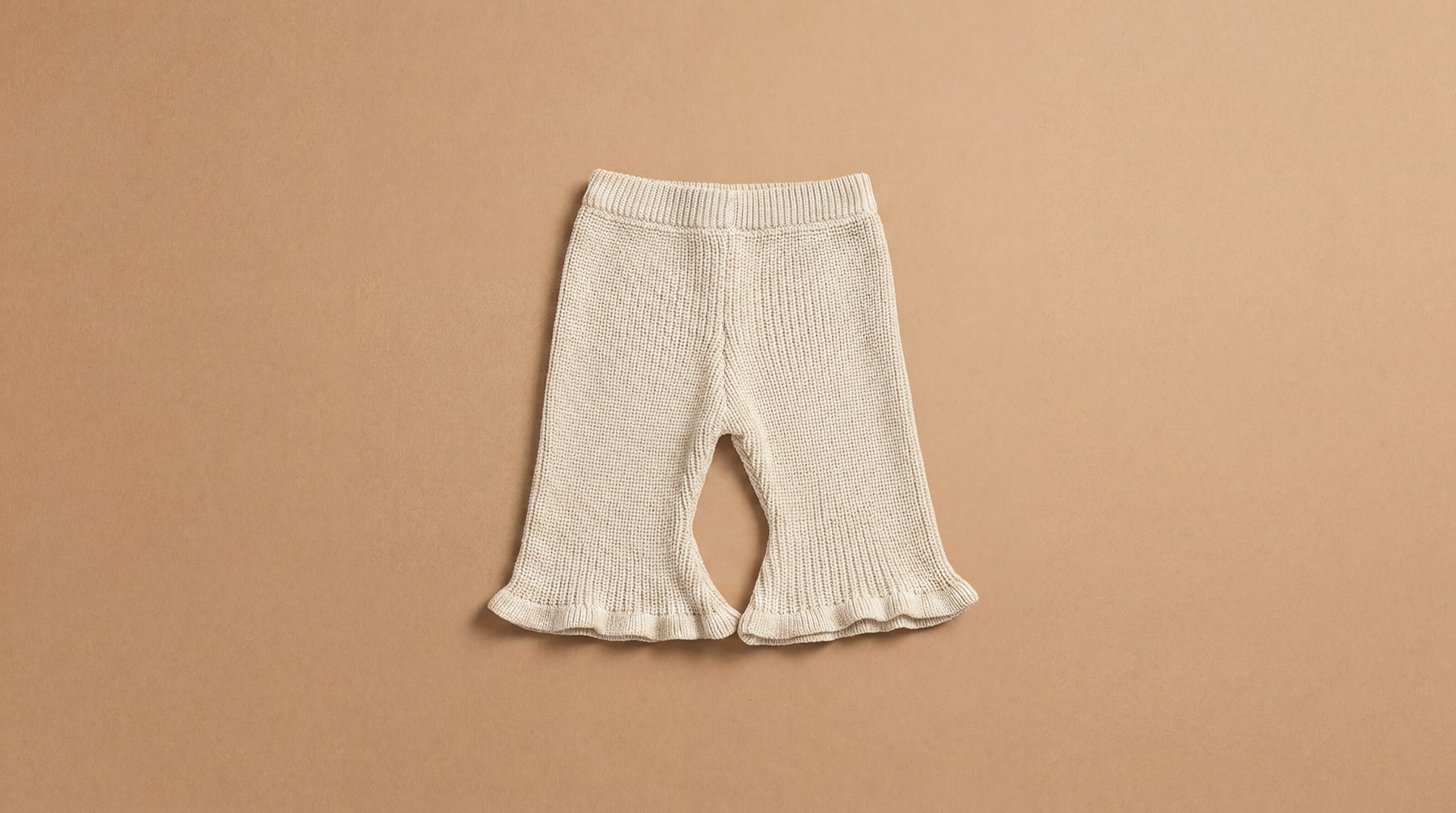 “Willow Ruffle” Cotton Knit Pants