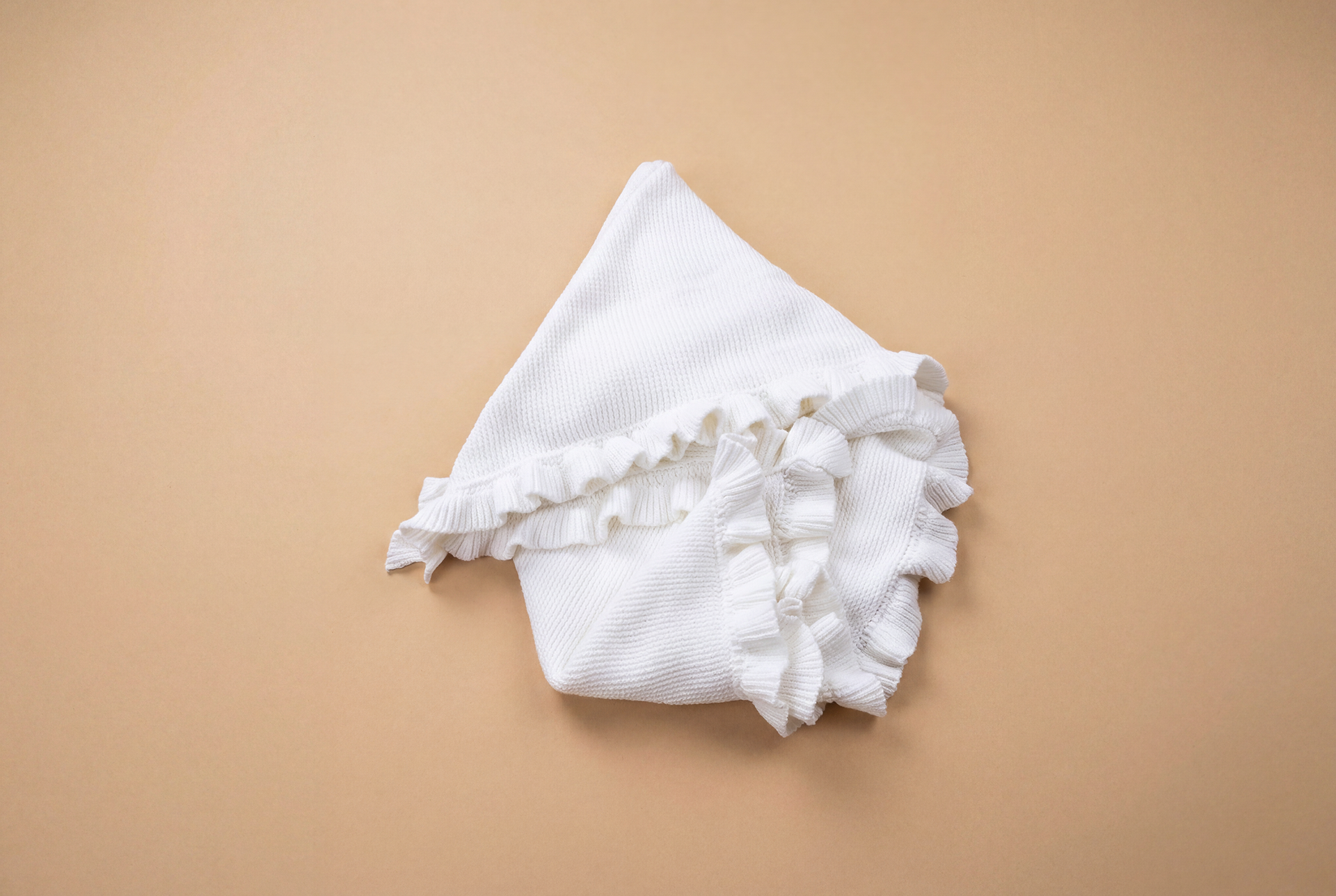 Ivory Ruffle Heirloom Blanket