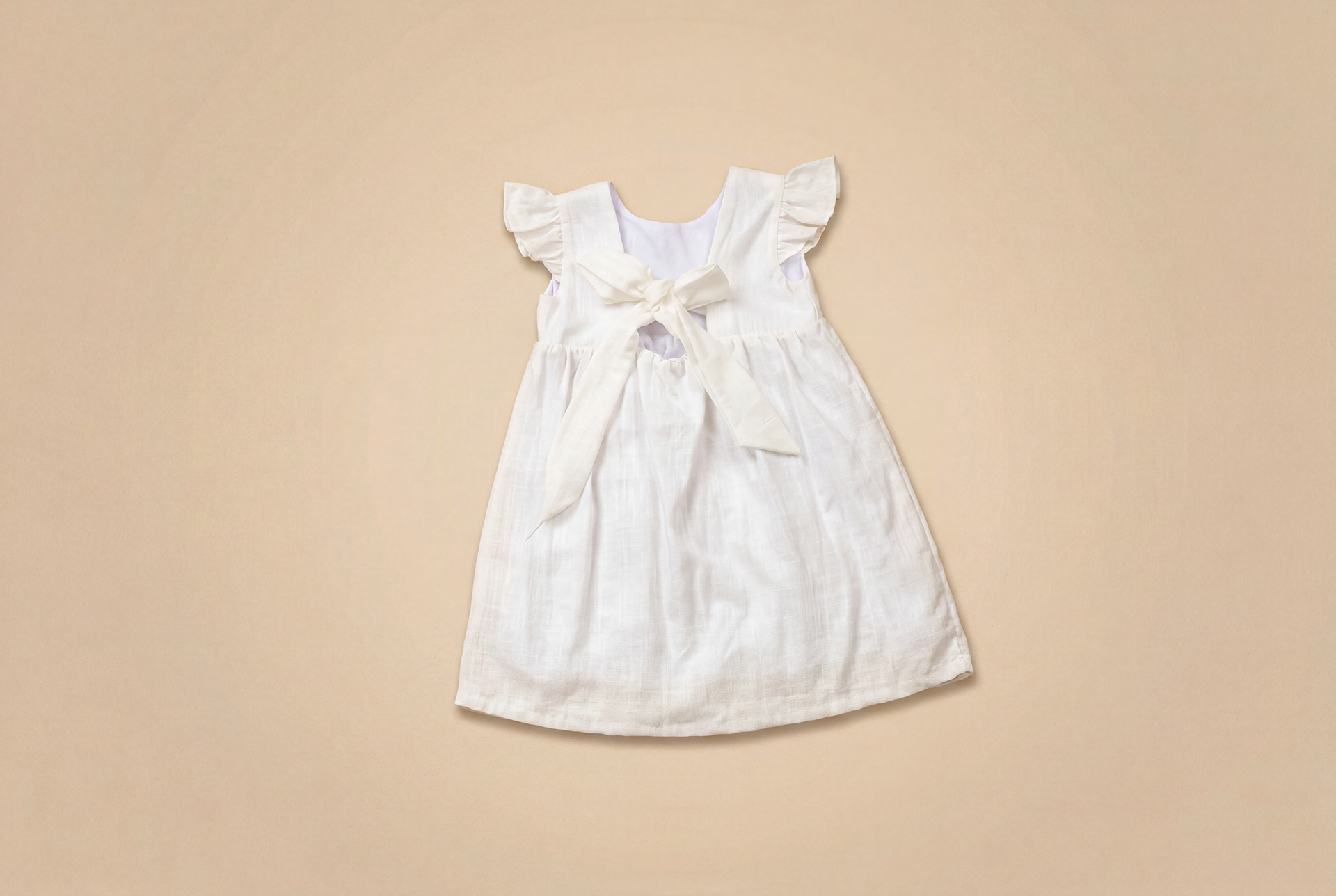 The Isla Bow Linen Dress – Short Sleeves