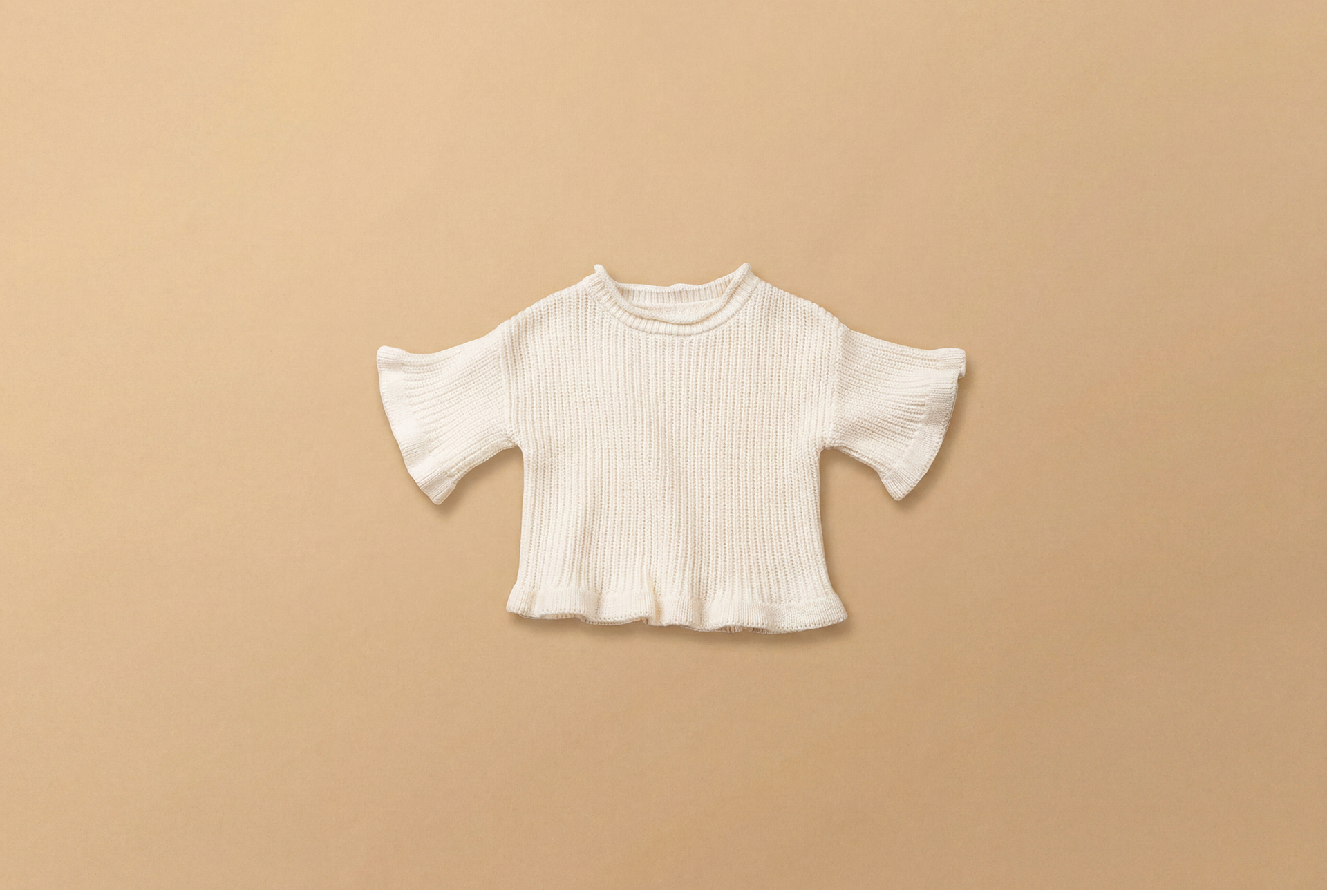 “Daisy Frill” Cotton Knit Top